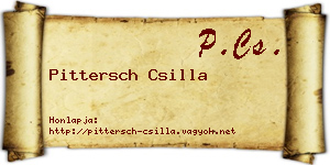 Pittersch Csilla névjegykártya