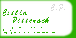 csilla pittersch business card
